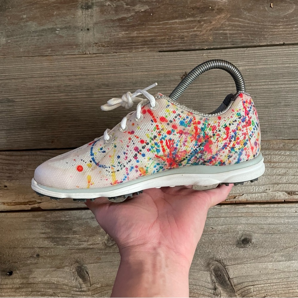 Women Footjoy Empower Paint Splatter Golf Shoes Gem